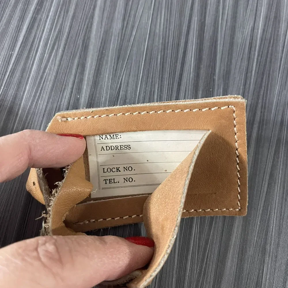 Leather‎ Luggage Tag  Marrigold Yellow